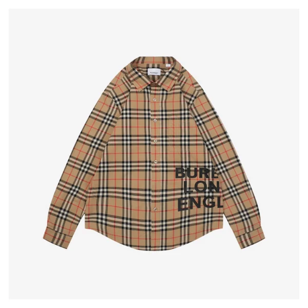 BBry Check Letter Detail Shirt