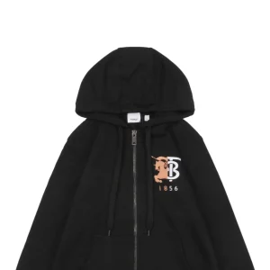 BBry Colorblock Equestrian Logo Zip Hoodie