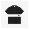 BBry Equestrian Knight Stripe Polo T-shirt (Black/White)