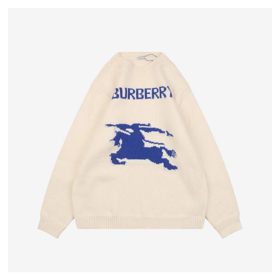BBry Horse Logo Wool Knit Sweater