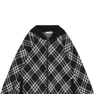 BBry Wool Check Jacket Black