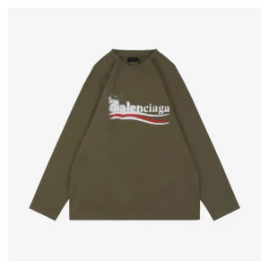Balenciaga Blurry Cola Graphic Shirt Green