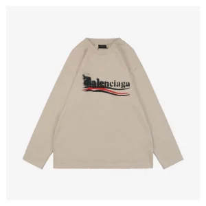 Balenciaga Blurry Cola Graphic Shirt Beige