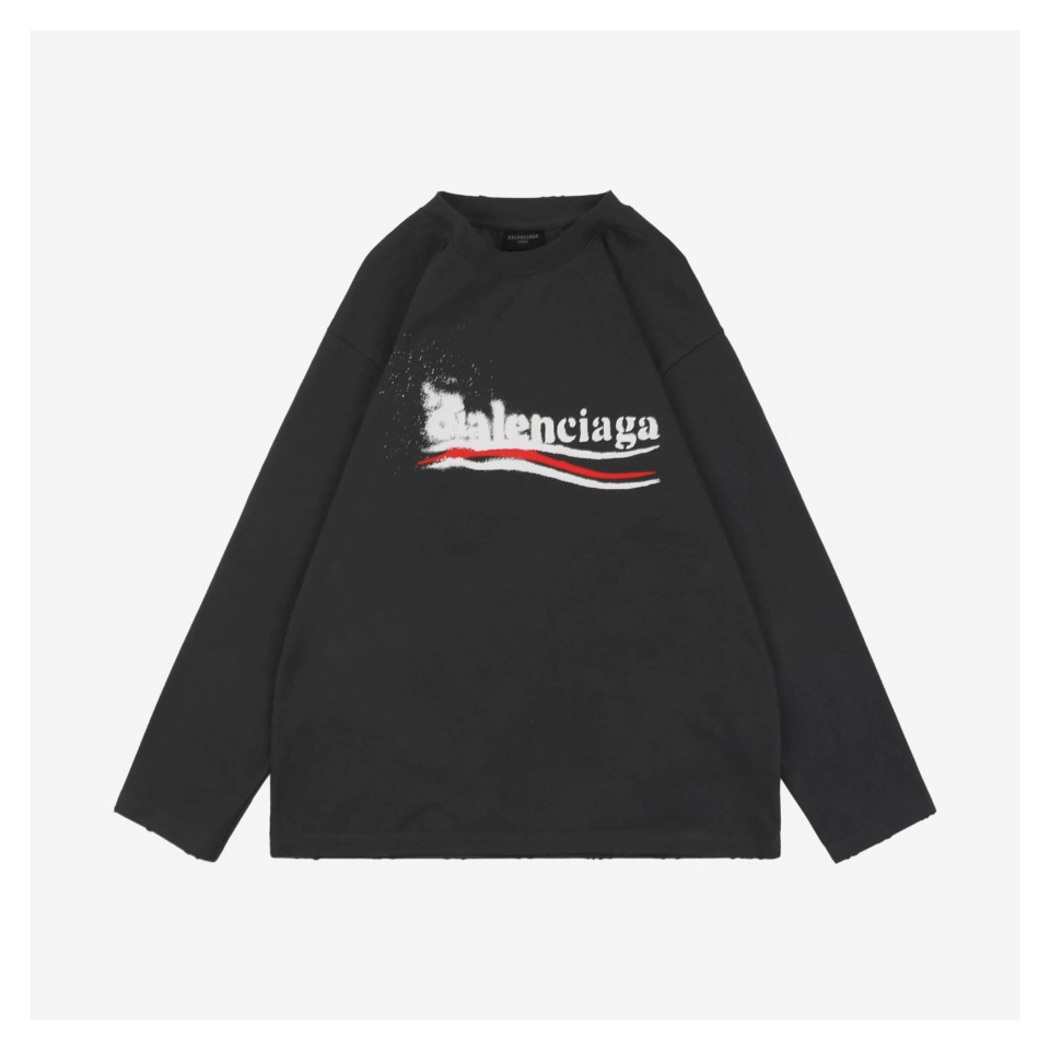 Balenciaga Blurry Cola Graphic Shirt Black