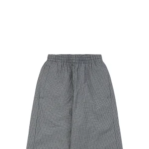 Balenciaga Cotton-Linen Check Wide Pants
