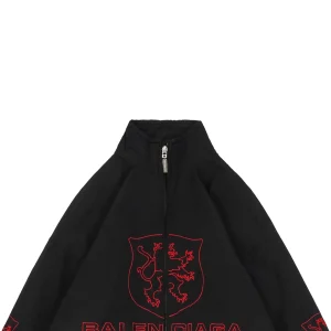 Balenciaga Manchester United Crest Embroidered Stand Collar Jacket