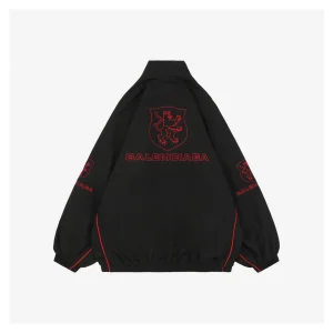 Balenciaga Manchester United Crest Embroidered Stand Collar Jacket