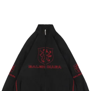 Balenciaga Manchester United Crest Embroidered Stand Collar Jacket