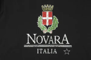 Balenciaga NOVARA Crest Cracked Print T-shirt Front side Logo