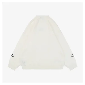Balenciaga Ski Embroidered Crewneck Sweater White