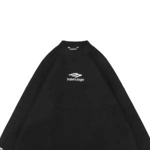 Balenciaga Ski Embroidered Crewneck Sweater Black