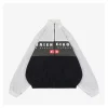Balenciaga Tricolor Double-Ring Print Stand Collar Jacket