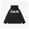 Balenciaga Yellow Tape Logo Hooded Windbreaker Jacket