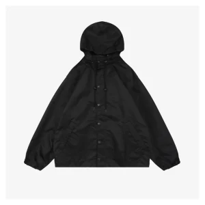 Balenciaga Yellow Tape Logo Hooded Windbreaker Jacket