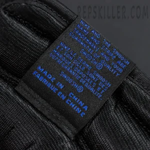 Inner tongue woven label with blue printed text on Fragment Design x Air Jordan 1 Retro High OG