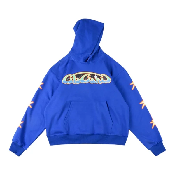 Glo Gang Blue Crown Spray Hoodie