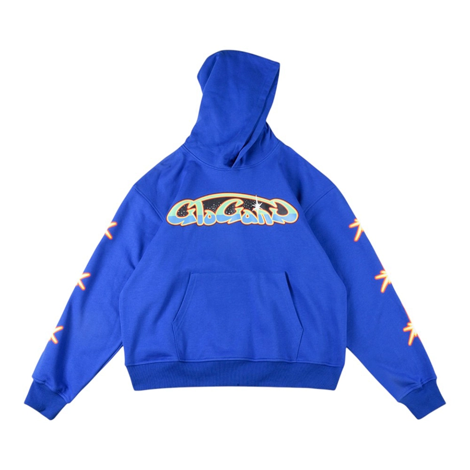 Glo Gang Blue Crown Spray Hoodie