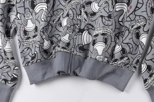 Glo Gang Grey All-Over Character Print Hoodie2