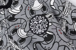 Glo Gang Grey All-Over Character Print Hoodie3