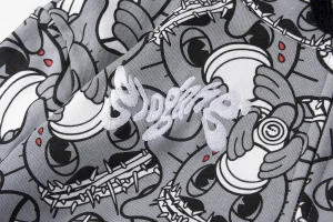 Glo Gang Grey All-Over Character Print Hoodie5