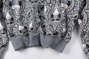 Glo Gang Grey All-Over Character Print Hoodie8