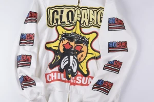 Glo Gang White Child of the Sun Full Zip Hoodie1