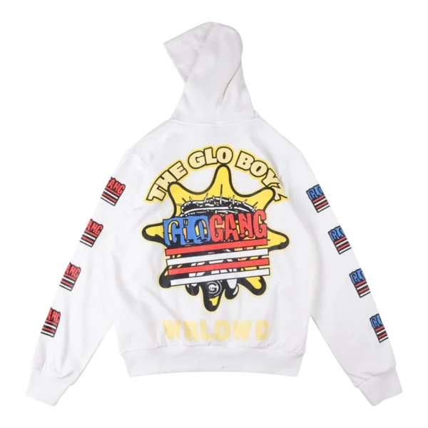 Glo Gang White Child of the Sun Full Zip Hoodie