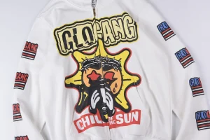 Glo Gang White Child of the Sun Full Zip Hoodie5