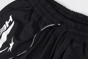 Hellstar White Flame Logo Black Shorts8