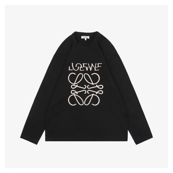 L Dislocated Logo Embroidered Shirt Black