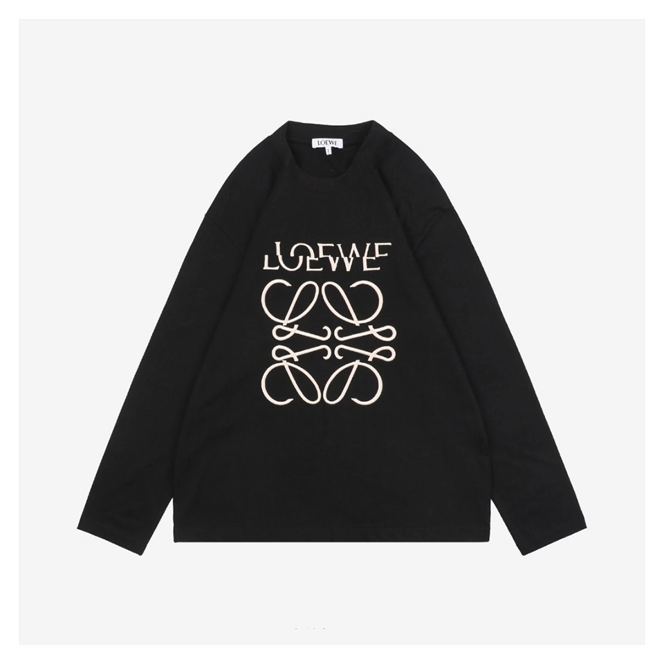 L Dislocated Logo Embroidered Shirt Black