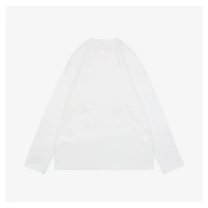 L Dislocated Logo Embroidered Shirt White