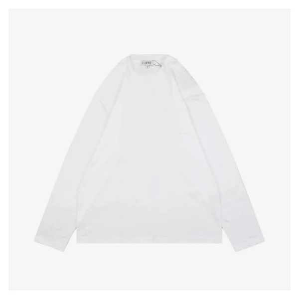 L Embroidered Anagram Pocket Shirt White