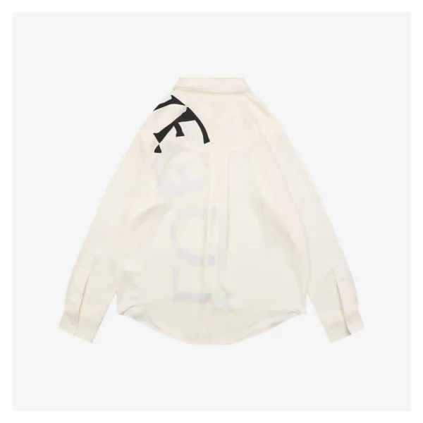 L Oversized Logo Print Shirt