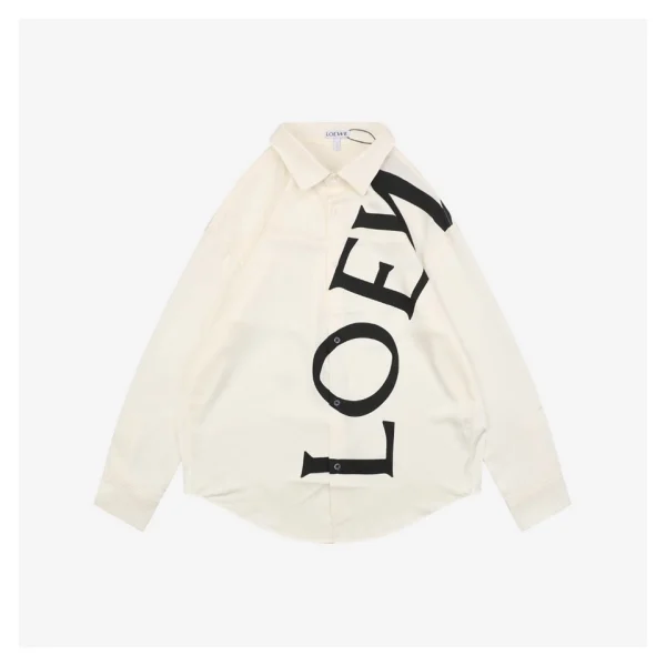 L Oversized Logo Print Shirt