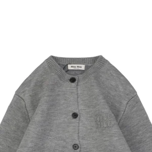 MM Grey Knit Button Jacket