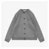 MM Grey Knit Button Jacket