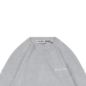 MM Small Logo Grey Crewneck Sweater