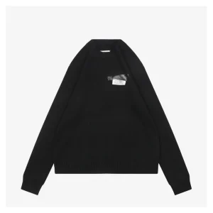 Maison Margiela Tape Detail Number Logo Wool Sweater