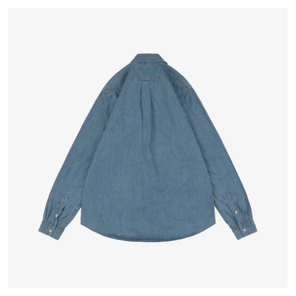 Ralph Lauren Embroidered Pony Denim Shirt - Light Blue Back side