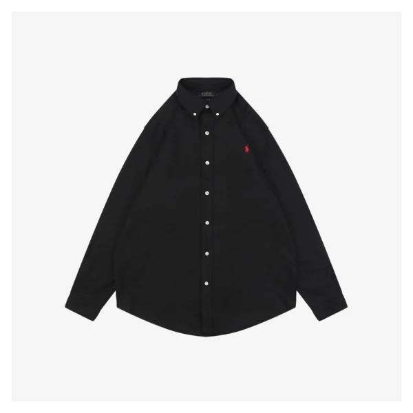 Ralph Lauren Linen Pony Logo Black Shirt