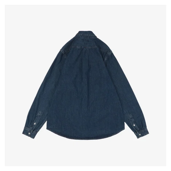 Ralph Lauren Pony Embroidered Denim Shirt - Dark Blue Back side