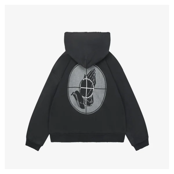 Saint Michael Crosshair Prayer Graphic Hoodie