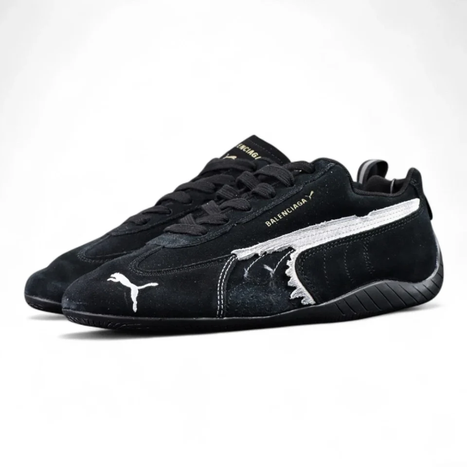 Speedcat Suede Balenciaga in Black/white