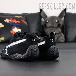 Speedcat Suede Balenciaga in Black/white Heels