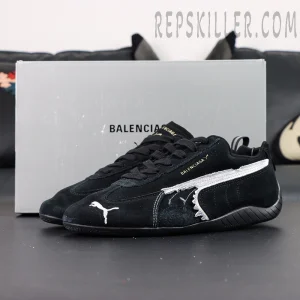 Speedcat Suede Balenciaga in Black/white