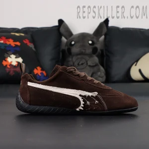 Speedcat Suede Balenciaga in Brown/white/black