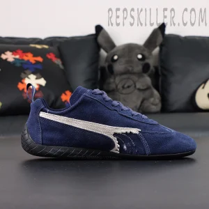 Speedcat Suede Balenciaga in Navy/white/black