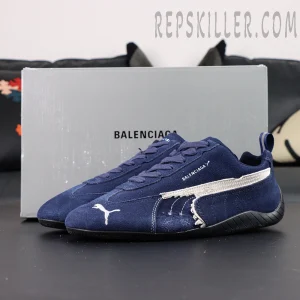 Speedcat Suede Balenciaga in Navy/white/black