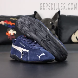 Speedcat Suede Balenciaga in Navy/white/black